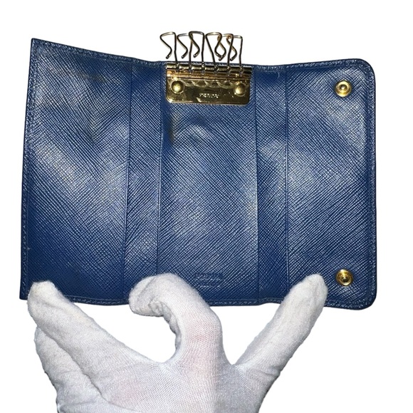 Prada saffiano key holder vitello move portachiavi ganci - Picture 5 of 11